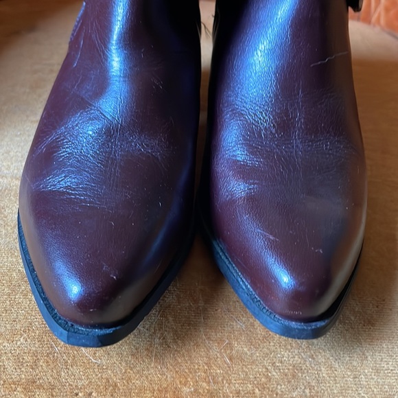 Vintage burgundy Dingo chunky ankle boots - Picture 5 of 8